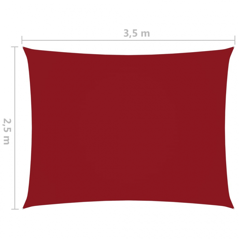 Sonnensegel Oxford-Gewebe Rechteckig 2,5x3,5 m Rot