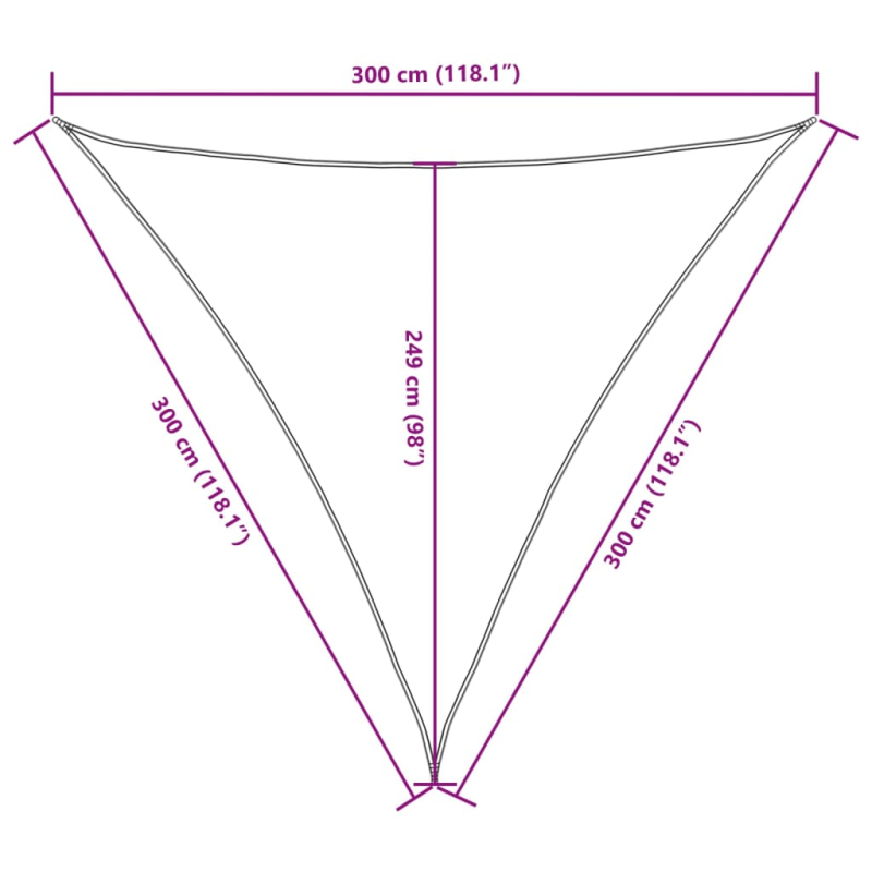 Sonnensegel Oxford-Gewebe Dreieckig 3,6x3,6x3,6 m Rot