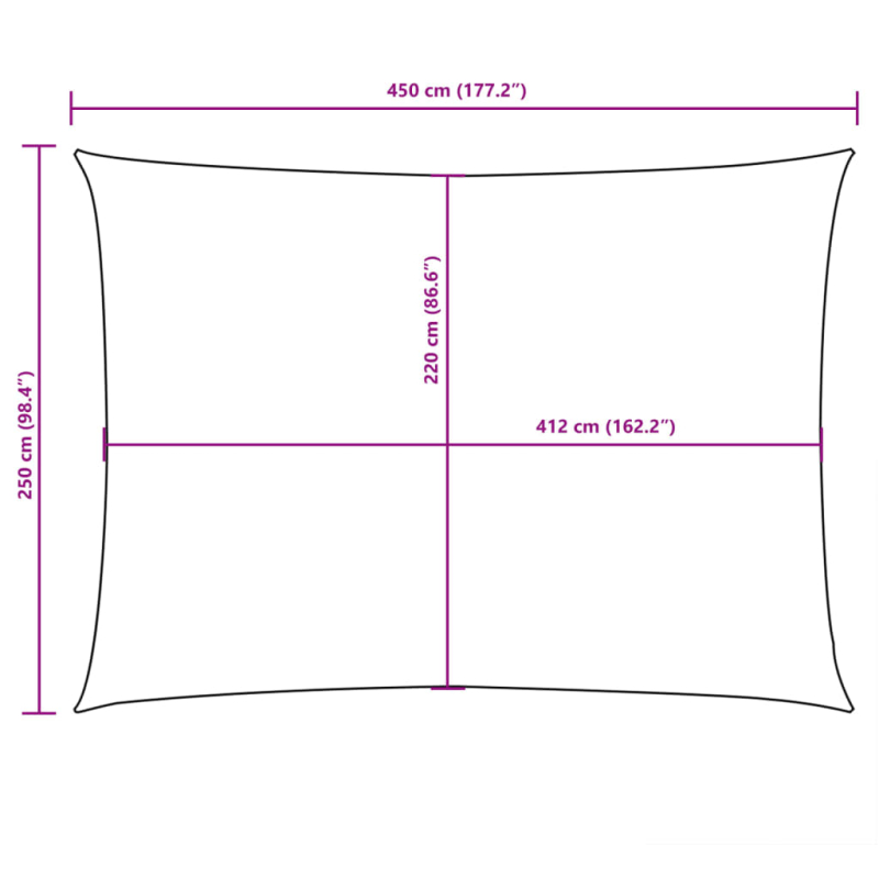 Sonnensegel Oxford-Gewebe Rechteckig 2,5x4,5 m Orange
