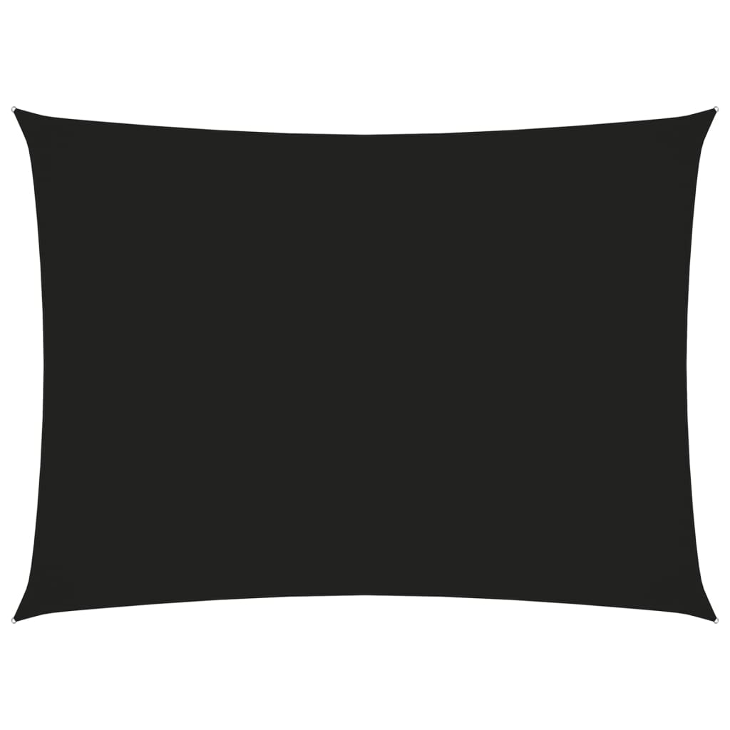 Sonnensegel Oxford-Gewebe Rechteckig 2,5x4 m Schwarz