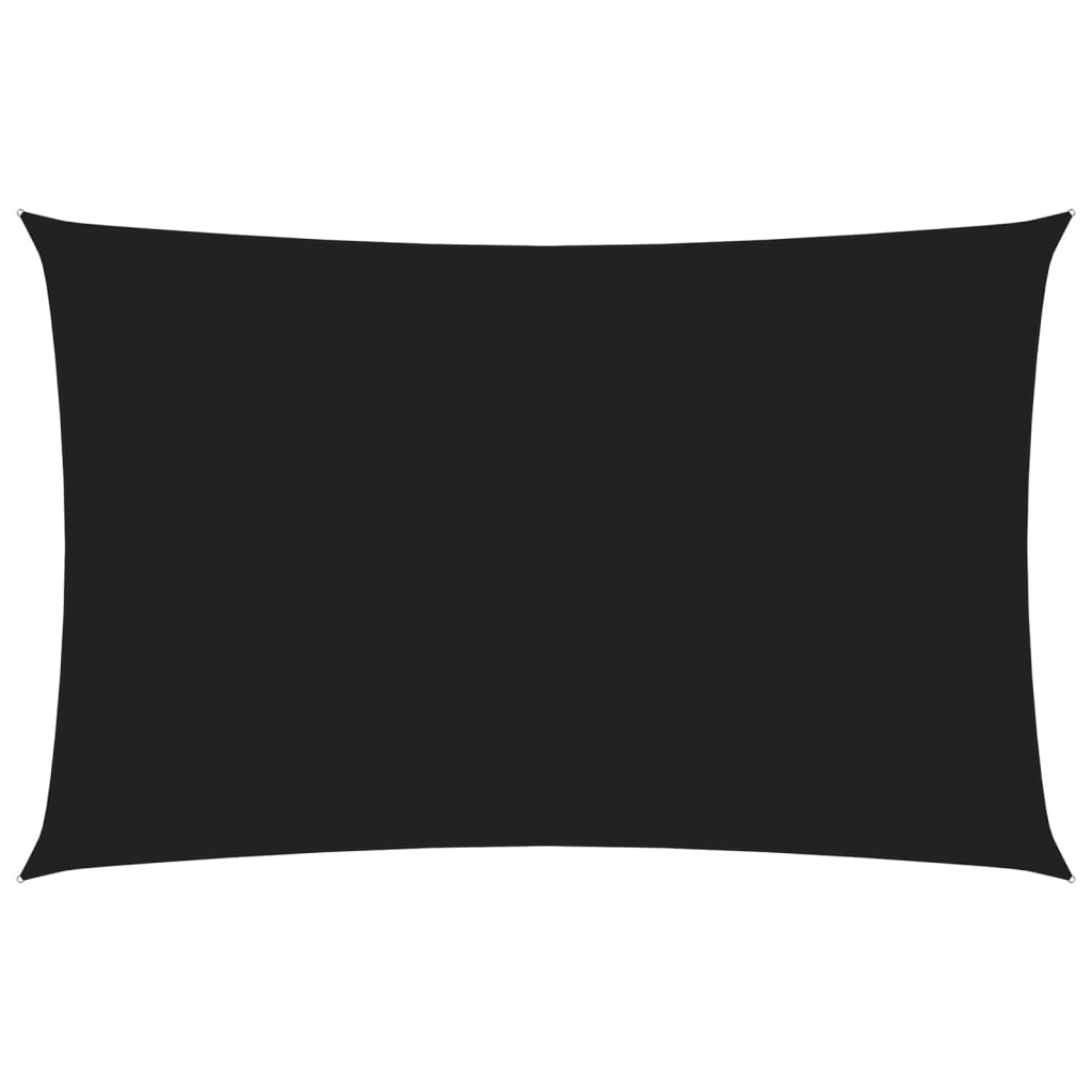 Sonnensegel Oxford-Gewebe Rechteckig 3x6 m Schwarz