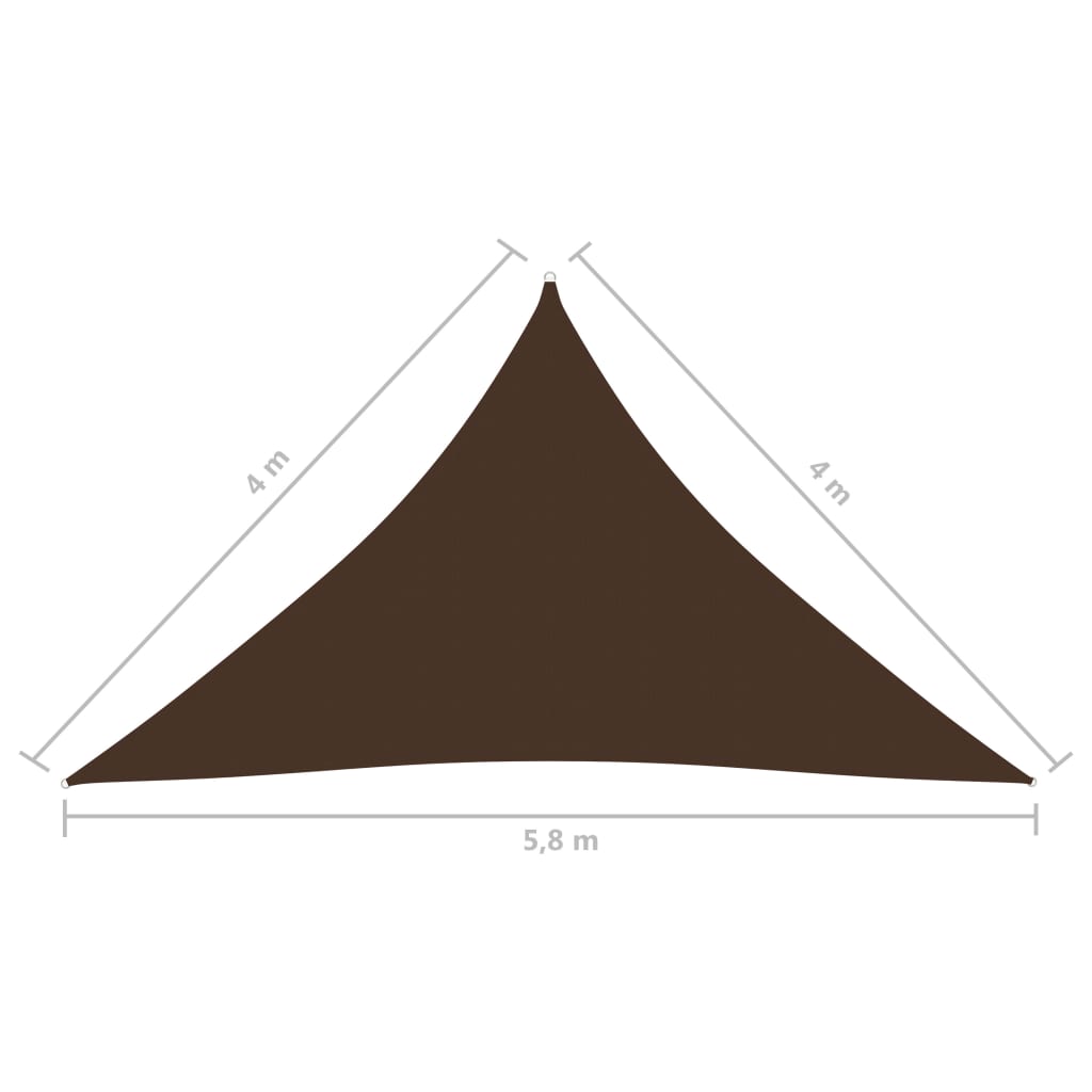 Sonnensegel Oxford-Gewebe Dreieckig 4x4x5,8 m Braun
