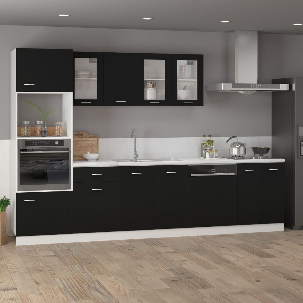 Unterschrank Lyon Schwarz 60x46x81,5 cm Holzwerkstoff