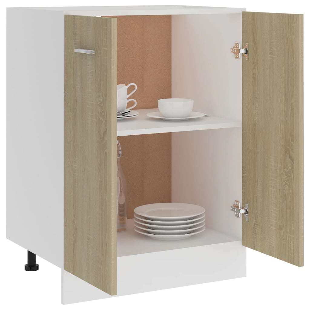 Unterschrank Lyon Sonoma-Eiche 60x46x81,5 cm Holzwerkstoff