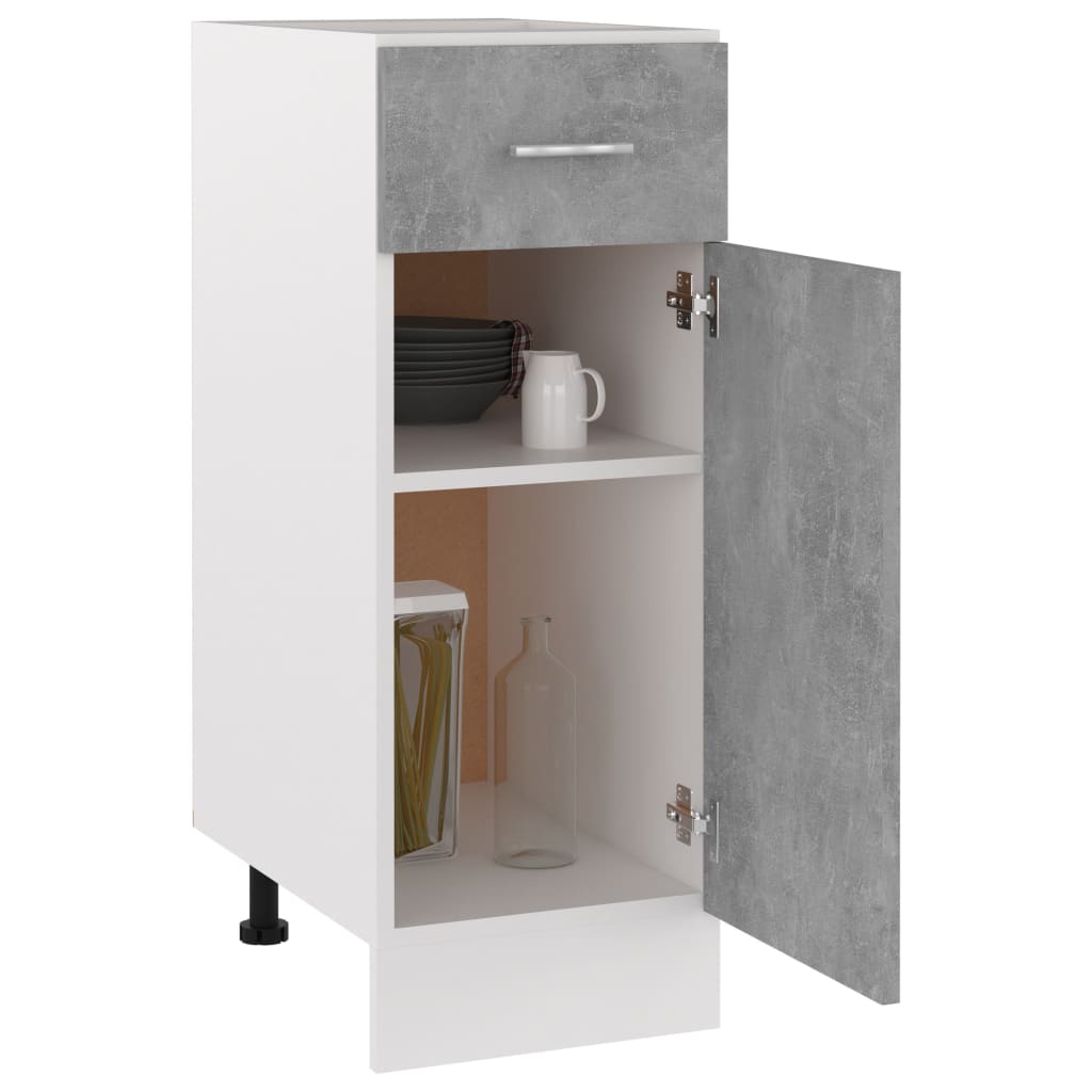 Schubunterschrank Lyon Betongrau 30x46x81,5 cm Holzwerkstoff