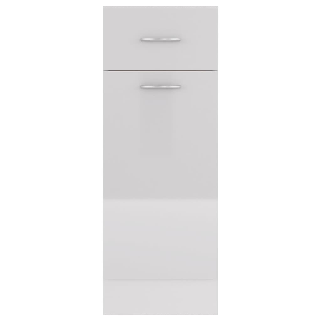 Schubunterschrank Lyon Hochglanz-Weiß 30x46x81,5 cm Holzwerkstoff