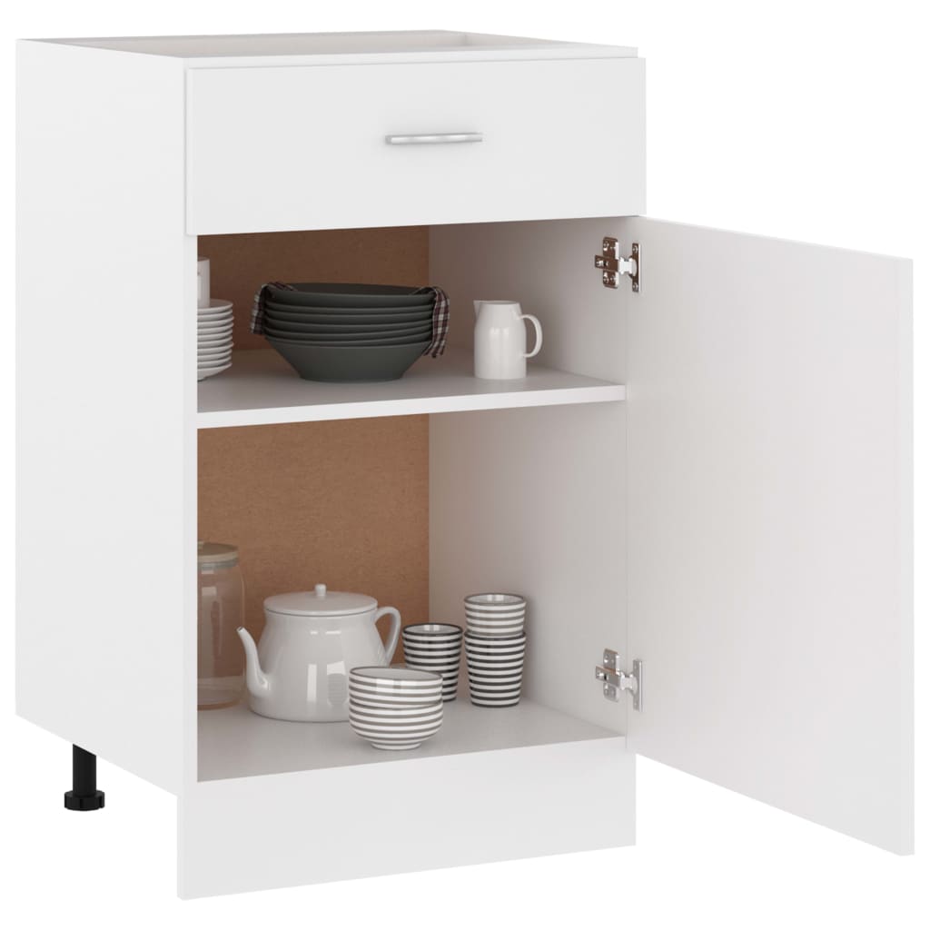 Schubunterschrank Lyon Weiß 50x46x81,5 cm Holzwerkstoff