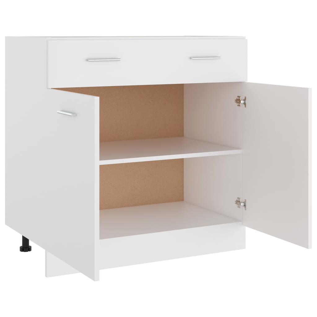 Schubunterschrank Weiß 80x46x81,5 cm Holzwerkstoff