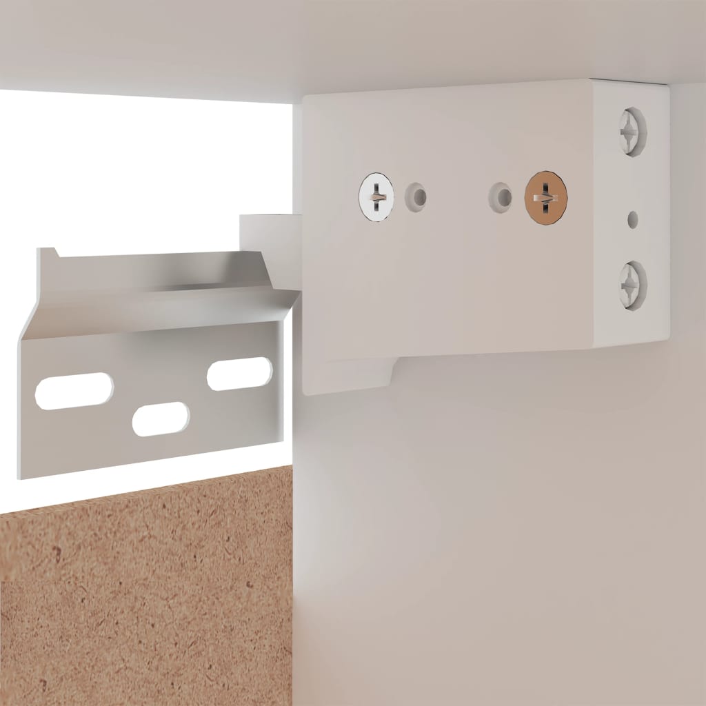 Hängeschrank Lyon Weiß 80x31x60 cm Holzwerkstoff
