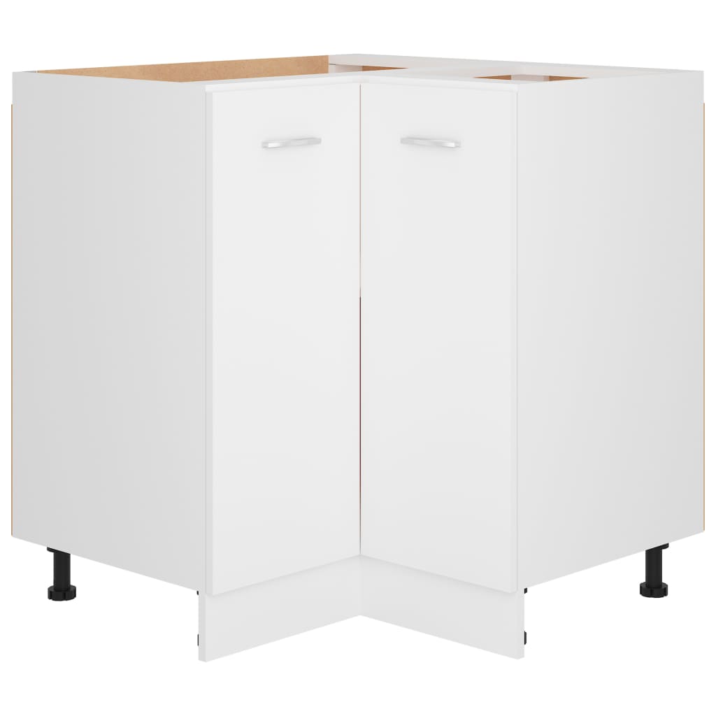 Eckunterschrank Lyon Weiß 75,5x75,5x81,5 cm Holzwerkstoff