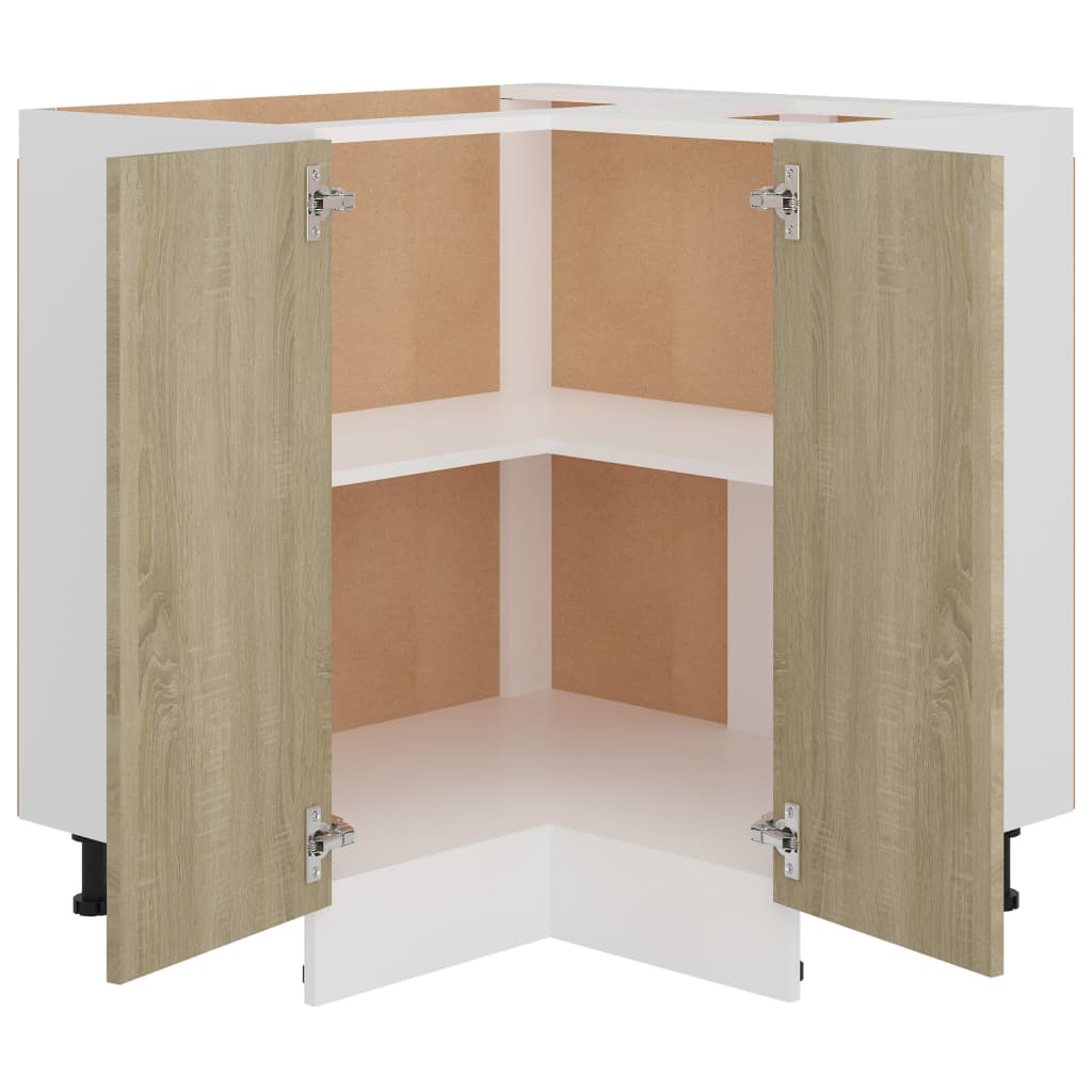 Eckunterschrank Sonoma-Eiche 75,5x75,5x81,5 cm Holzwerkstoff