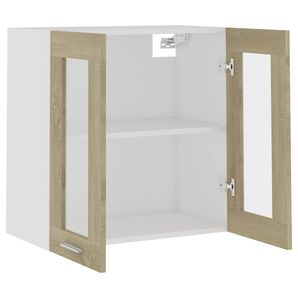 Hängeglasschrank Lyon Sonoma-Eiche 60x31x60 cm Holzwerkstoff