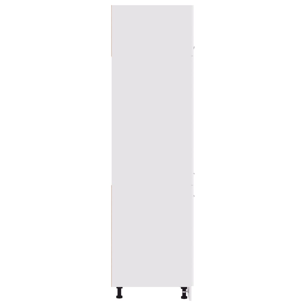 Kühlumbauschrank Lyon Weiß 60x57x207 cm Holzwerkstoff