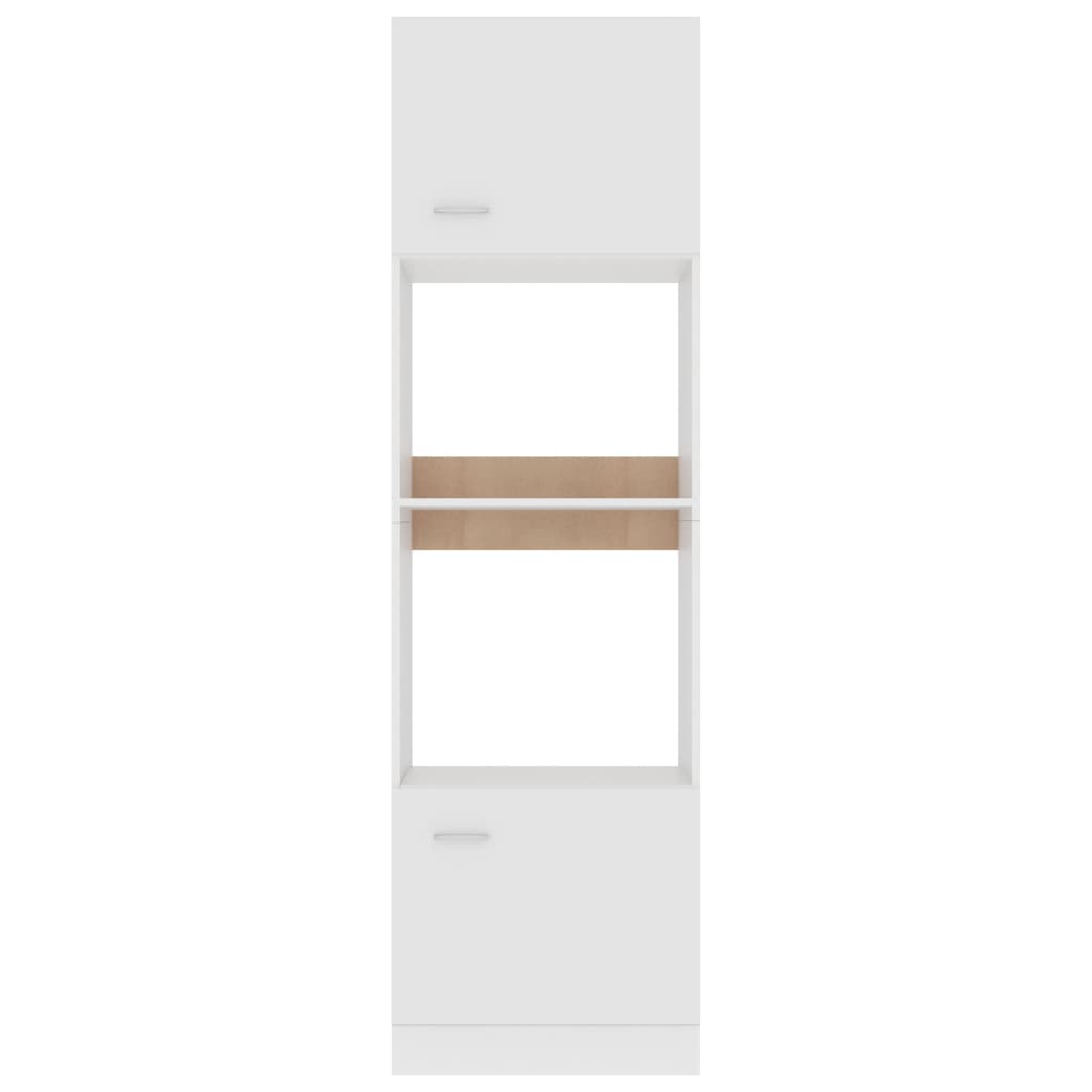 Mikrowellenumbauschrank Lyon Weiß 60x57x207 cm Holzwerkstoff