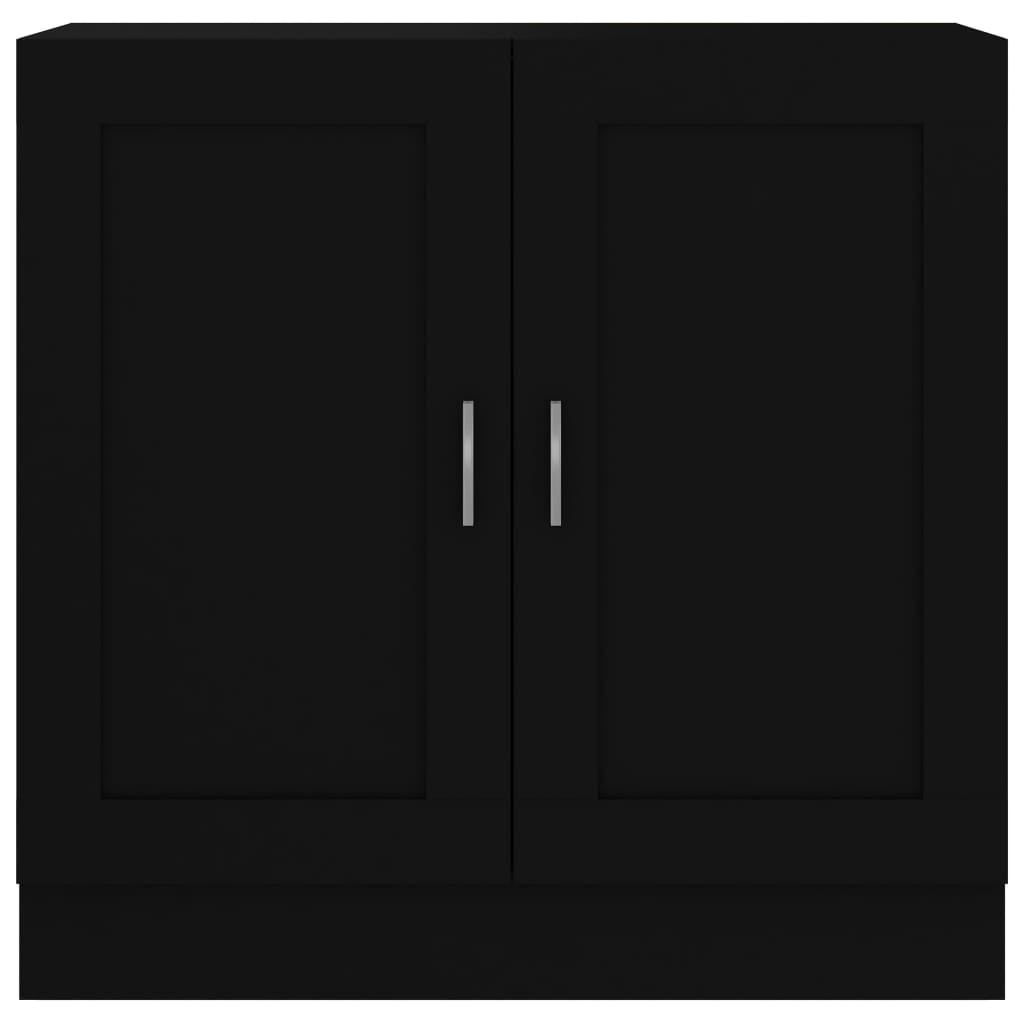 Bücherschrank Schwarz 82,5x30,5x80 cm Holzwerkstoff