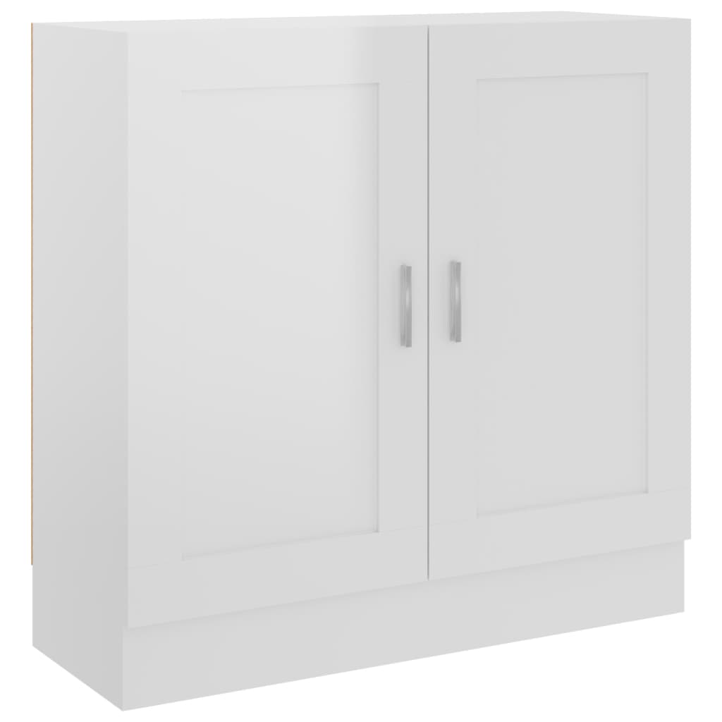 Bücherschrank Hochglanz-Weiß 82,5x30,5x80 cm Holzwerkstoff