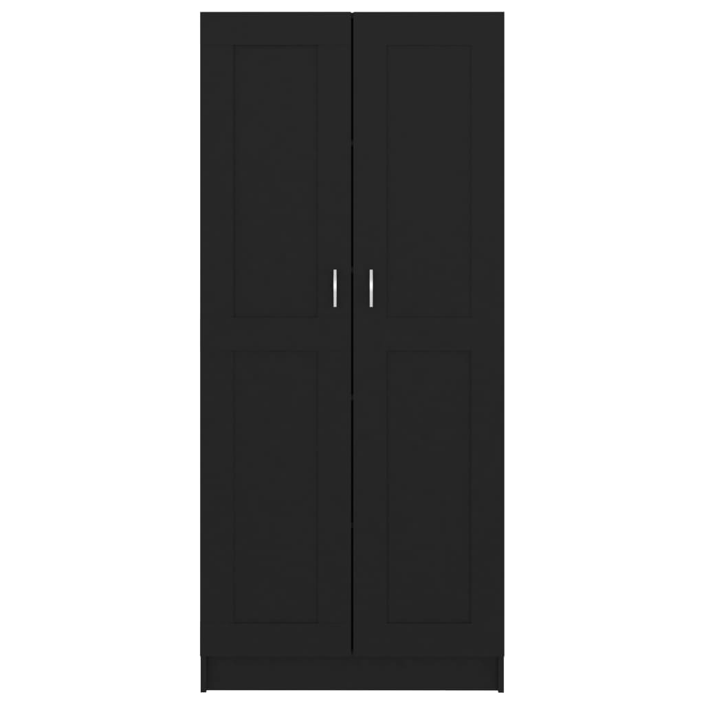 Bücherschrank Schwarz 82,5x30,5x185,5 cm Holzwerkstoff