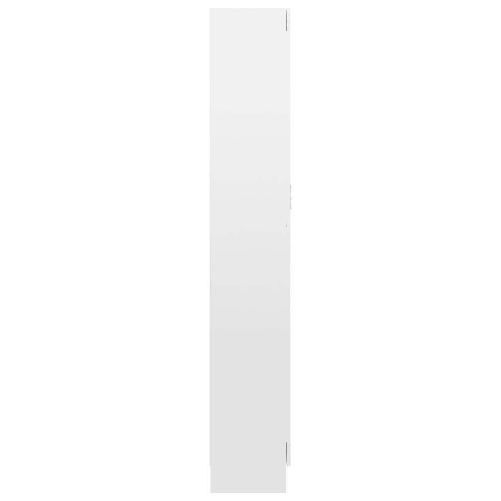 Bücherschrank Hochglanz-Weiß 82,5x30,5x185,5 cm Holzwerkstoff