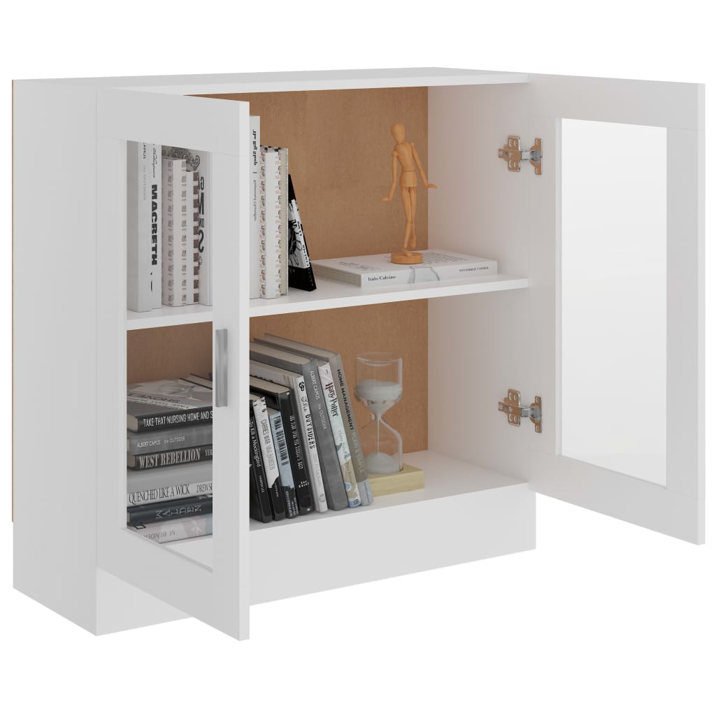 Vitrinenschrank Weiß 82,5x30,5x80 cm Holzwerkstoff