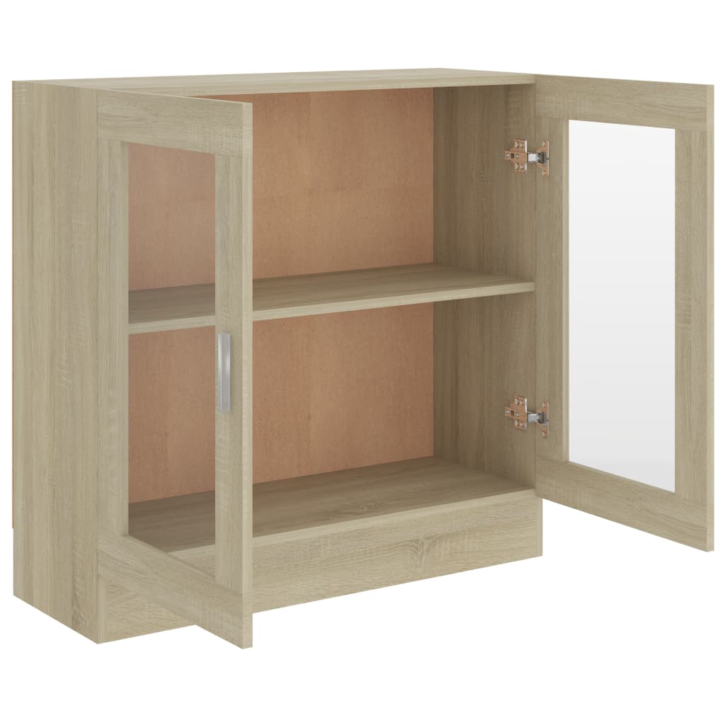 Vitrinenschrank Sonoma-Eiche 82,5x30,5x80 cm Holzwerkstoff