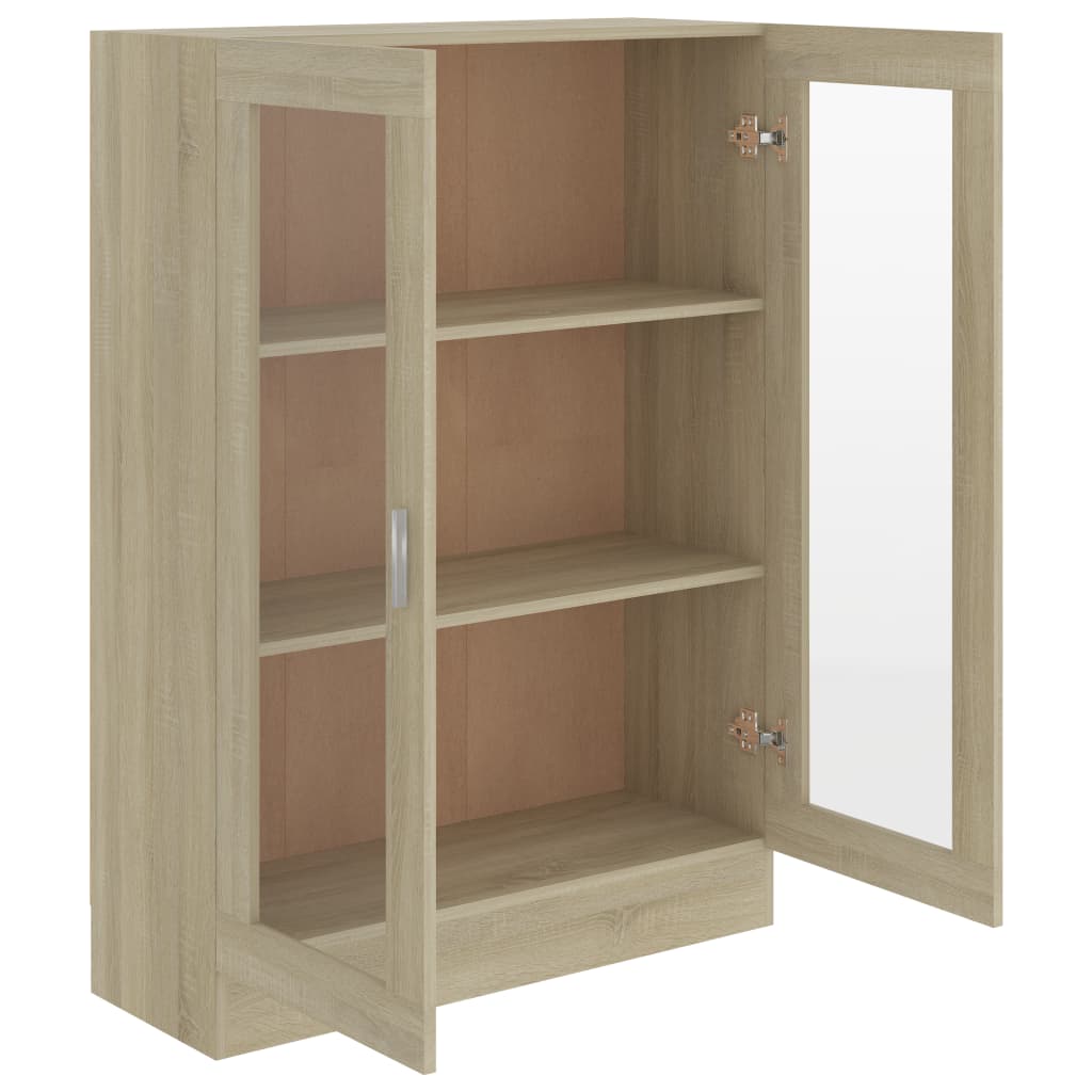 Vitrinenschrank Sonoma-Eiche 82,5x30,5x115 cm Holzwerkstoff