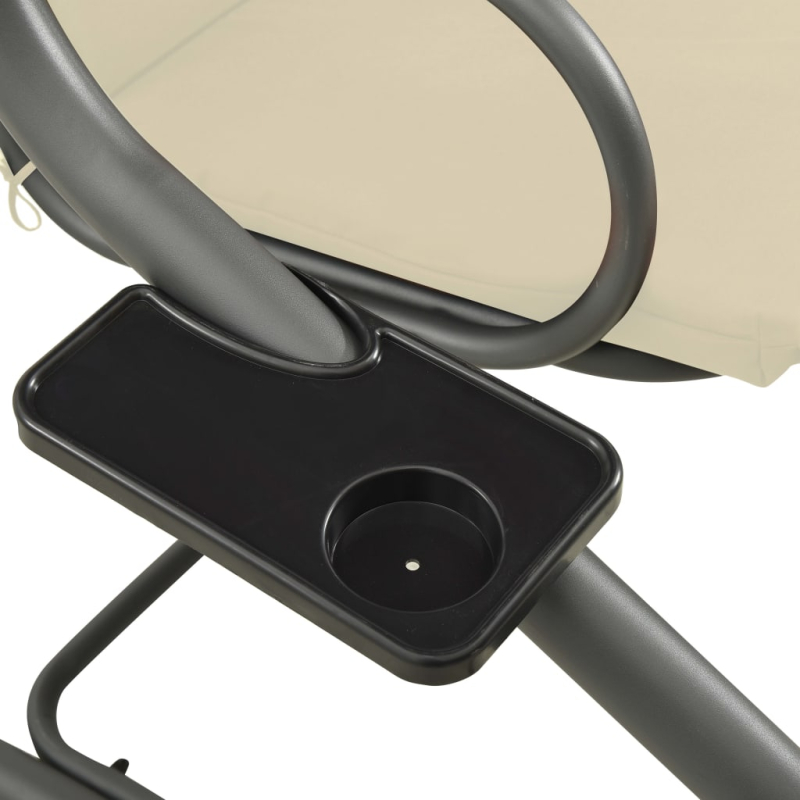 Hollywoodschaukel mit Sonnendach Sandweiß