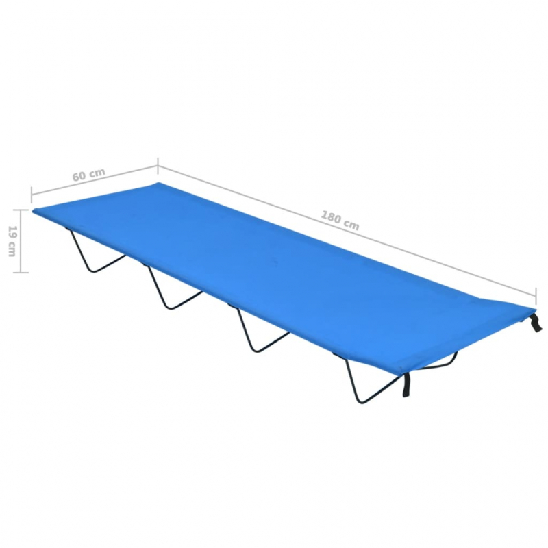 Campingbetten 2 Stk. 180x60x19 cm Oxford-Gewebe und Stahl Blau