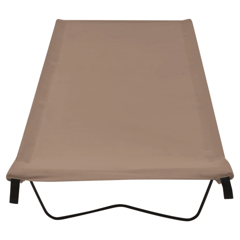 Campingbetten 2 Stk. 180x60x19 cm Oxford-Gewebe und Stahl Taupe