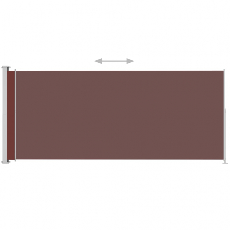 Seitenmarkise Ausziehbar 200x500 cm Braun