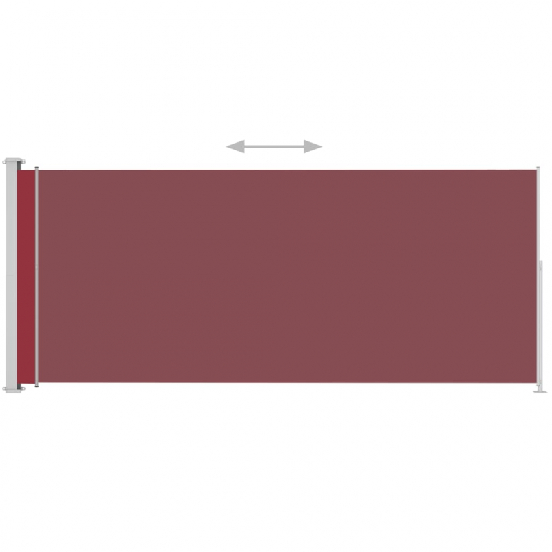 Seitenmarkise Ausziehbar 220x500 cm Rot