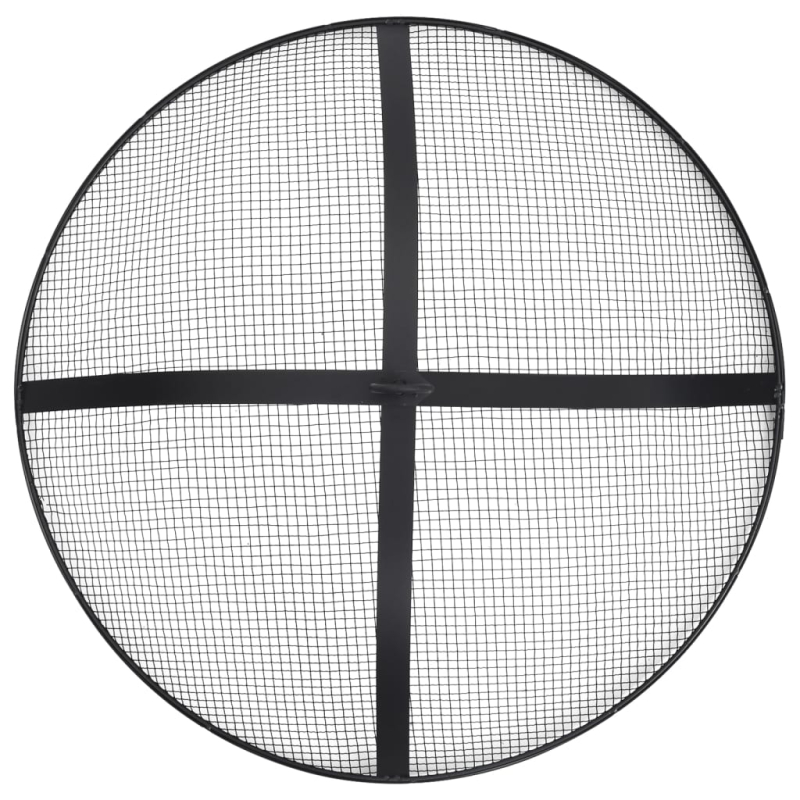 Feuerschale mit Schürhaken 54x54x55 cm Stahl