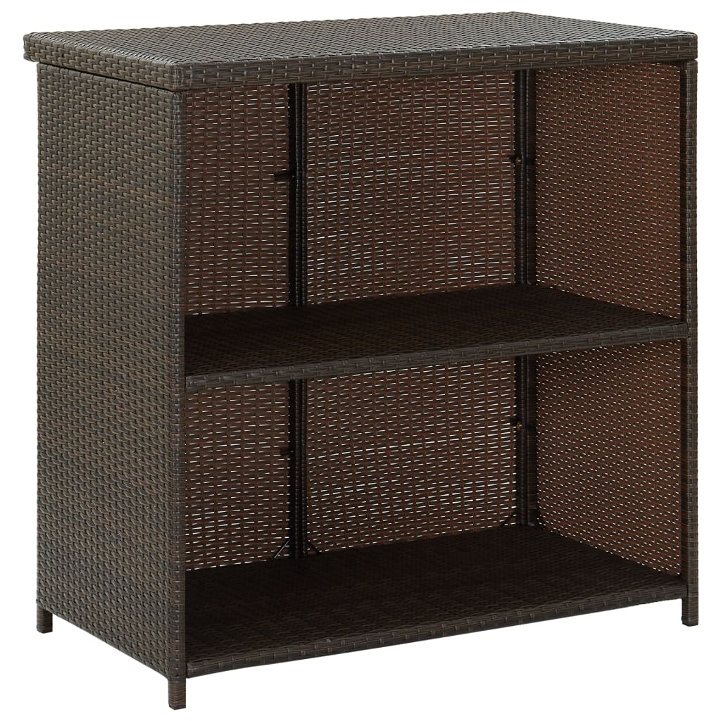 3-tlg. Bar Set Poly Rattan Braun