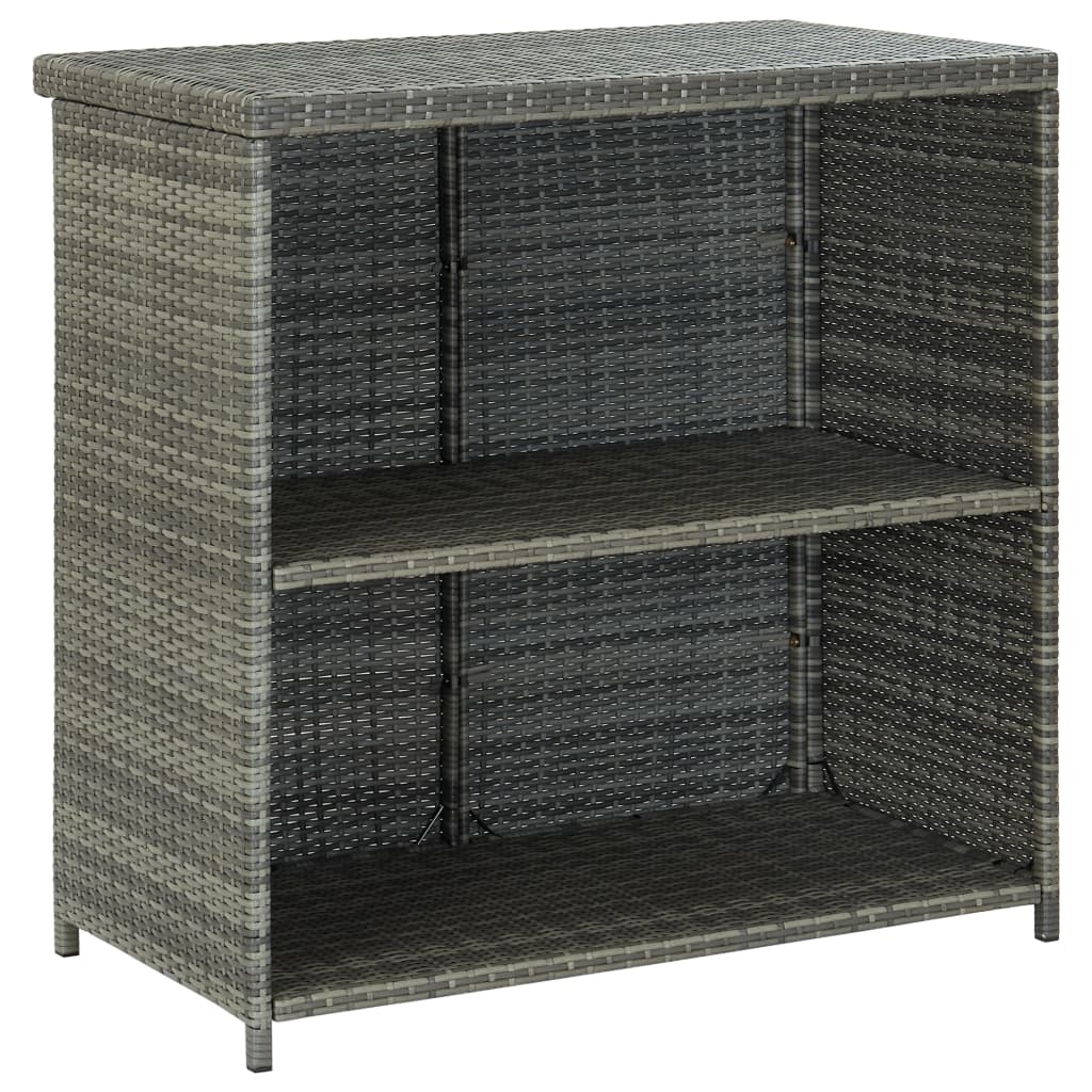 3-tlg. Bar Set Poly Rattan Grau