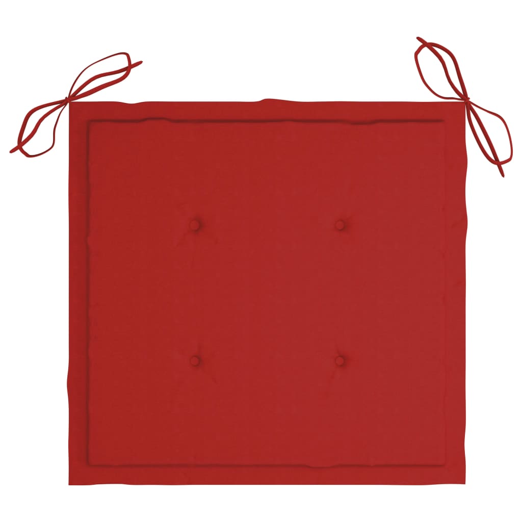 Gartenstuhl-Kissen 2 Stk. Rot 40x40x3 cm Oxford-Gewebe