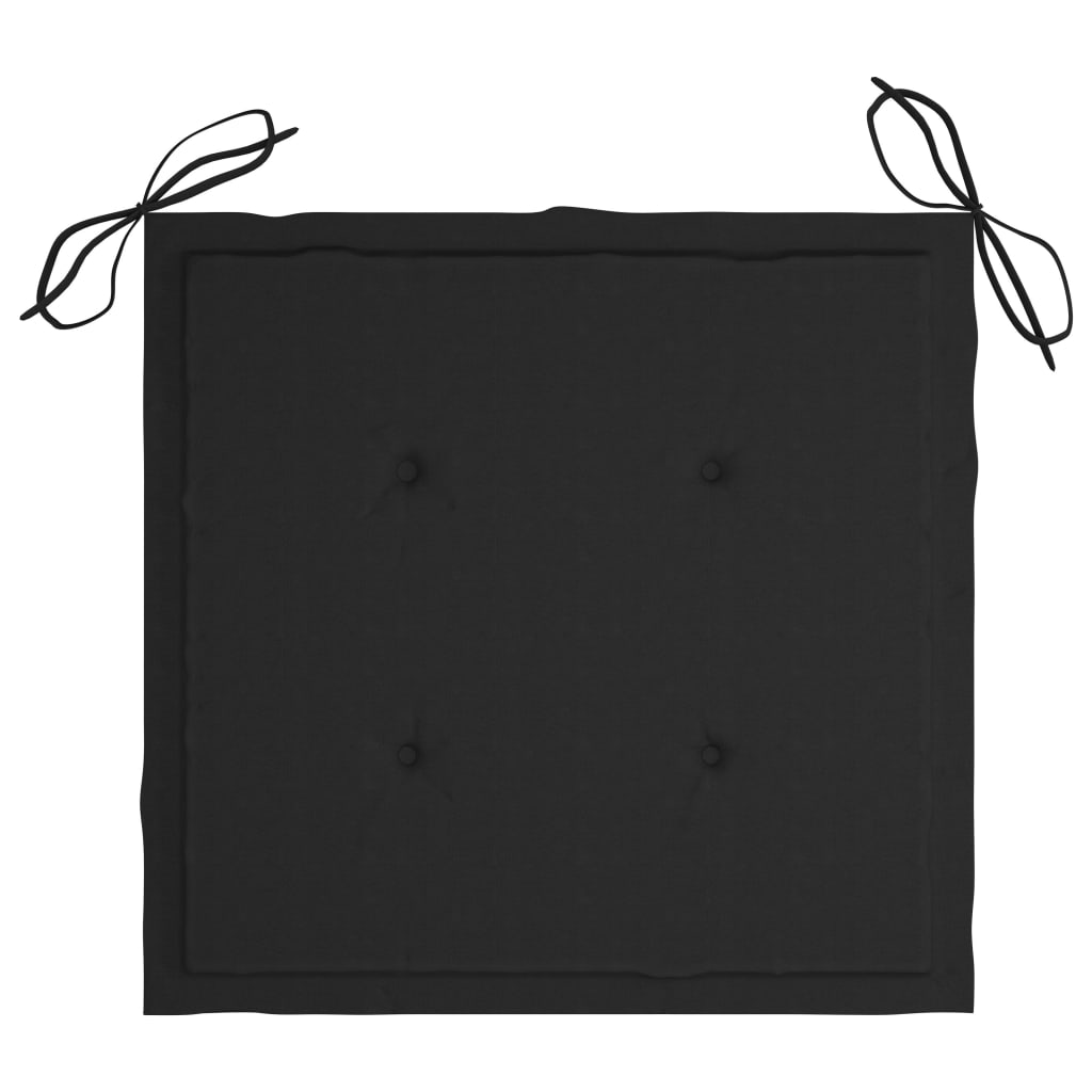 Gartenstuhl-Kissen 6 Stk. Schwarz 40x40x3 cm Oxford-Gewebe