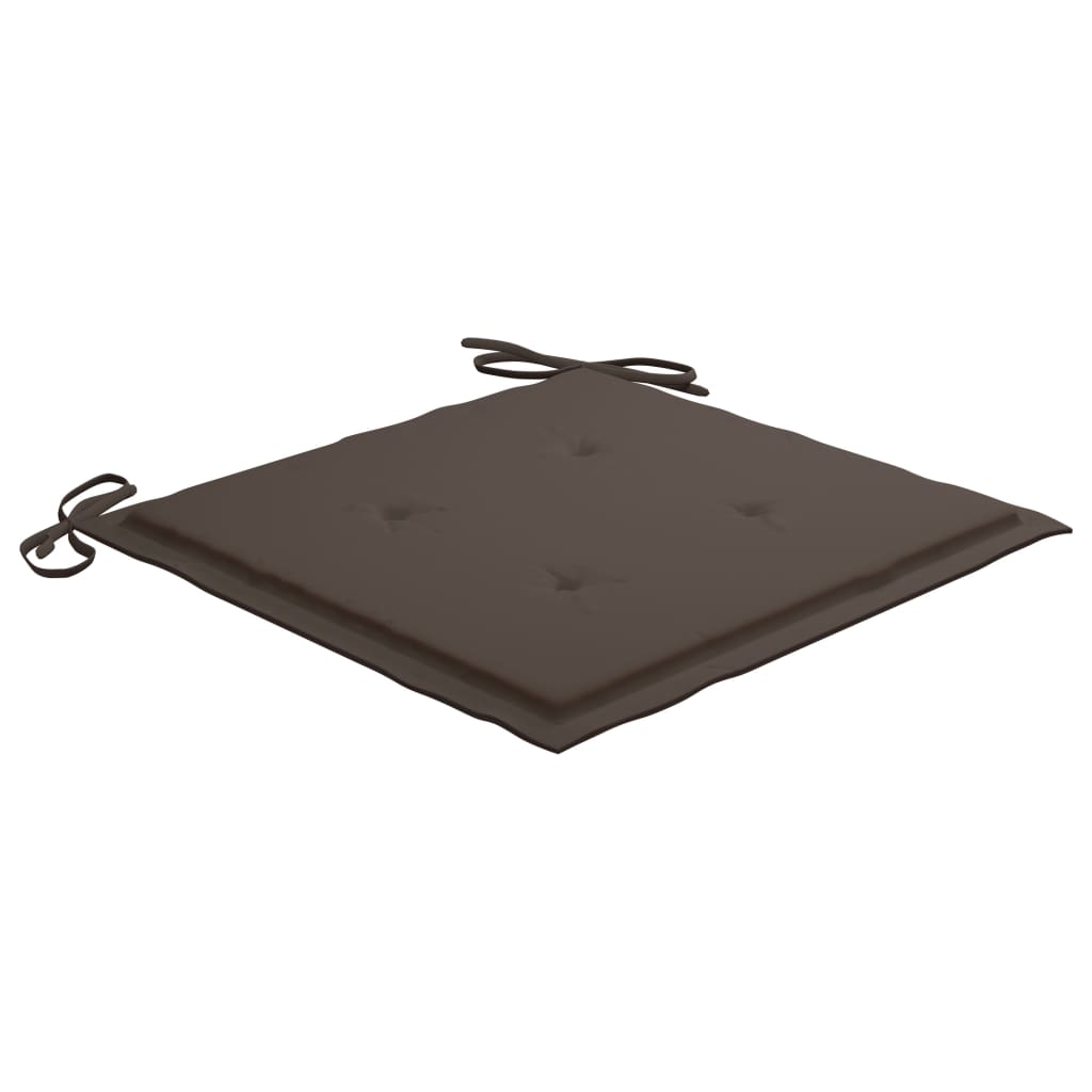 Gartenstuhl-Kissen 2 Stk. Taupe 40x40x3 cm Oxford-Gewebe