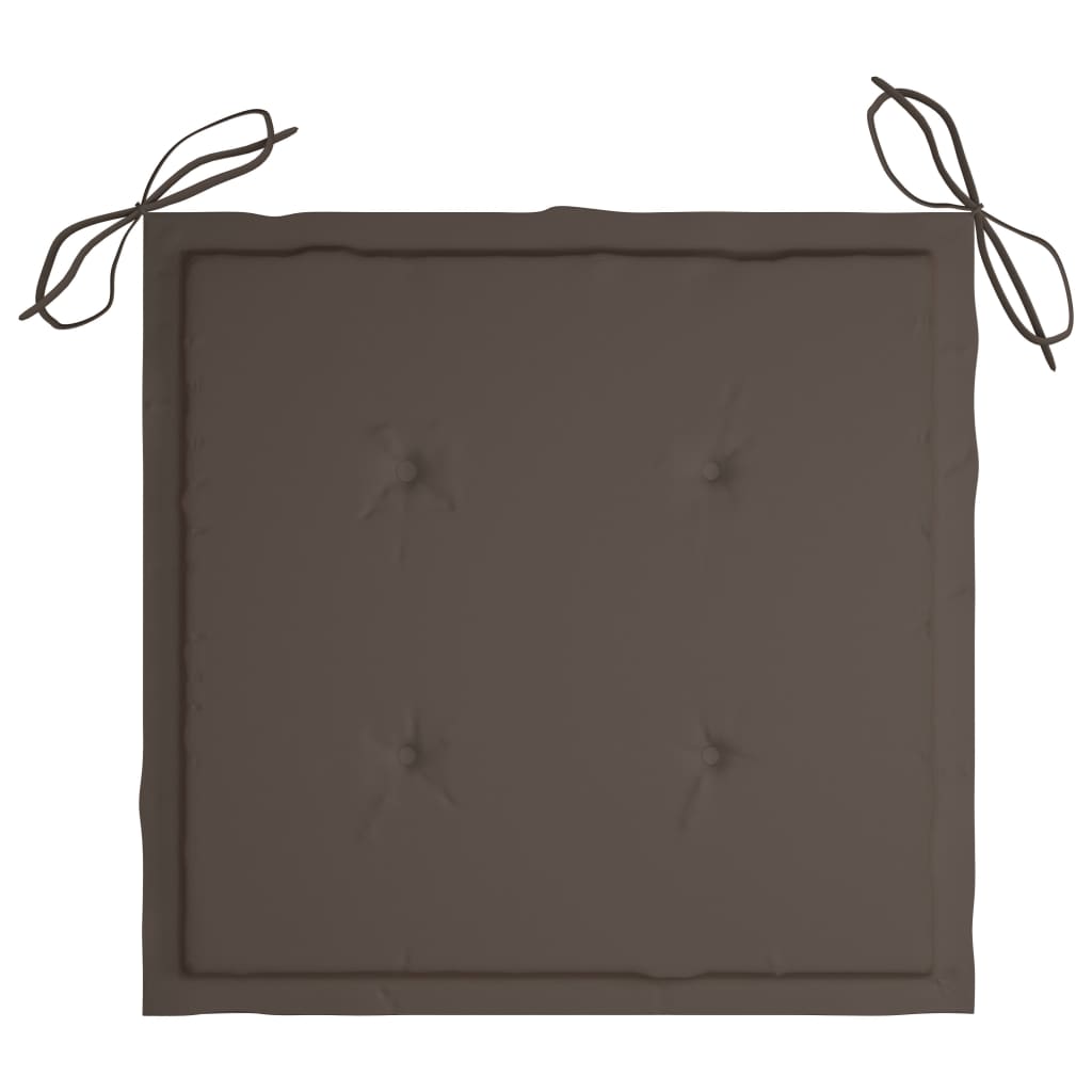 Gartenstuhl-Kissen 2 Stk. Taupe 40x40x3 cm Oxford-Gewebe