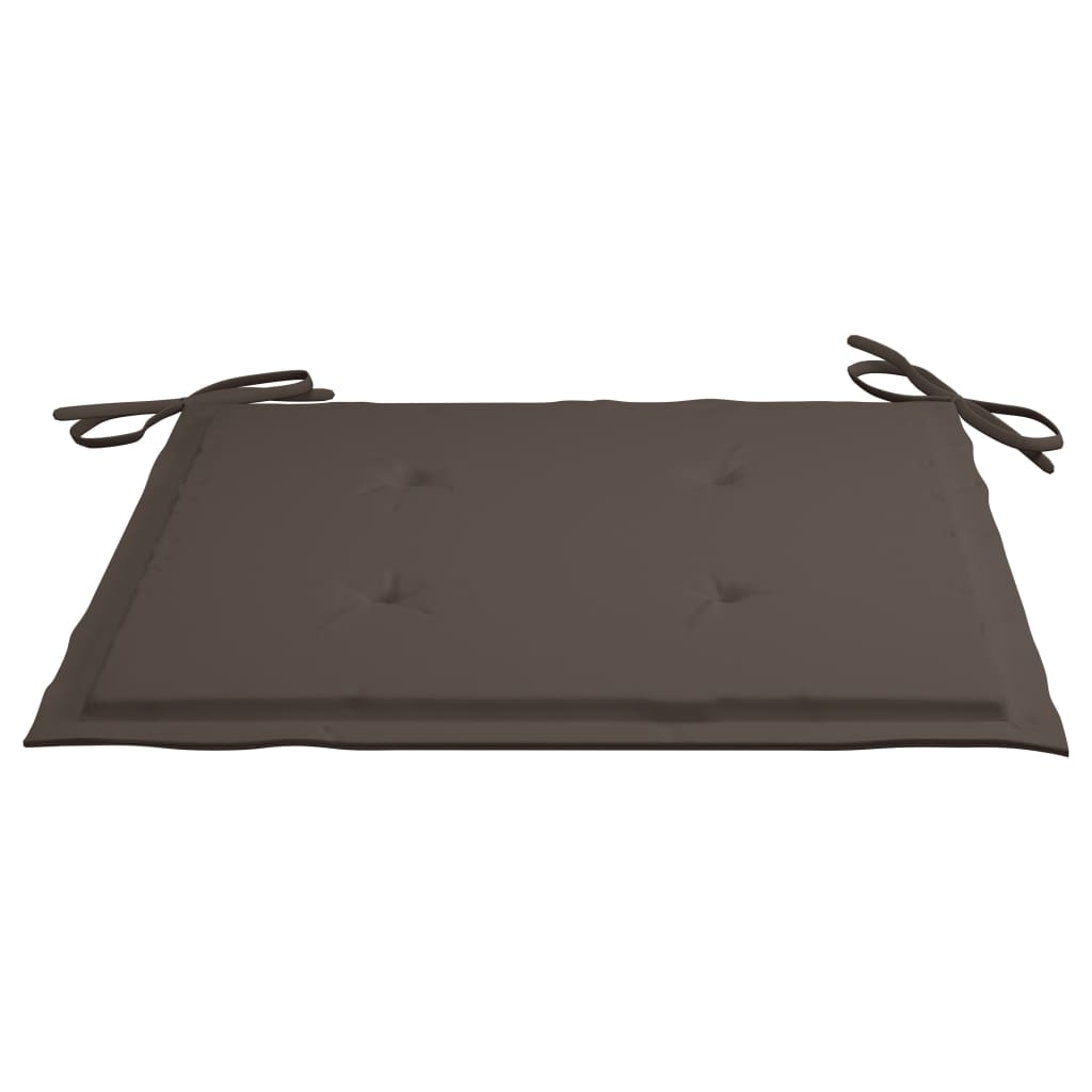 Gartenstuhl-Kissen 6 Stk. Taupe 40x40x4 cm Oxford-Gewebe
