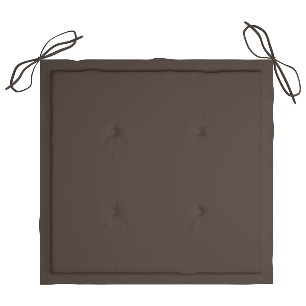 Gartenstuhl-Kissen 6 Stk. Taupe 40x40x4 cm Oxford-Gewebe