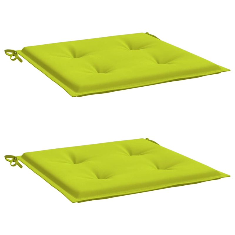 Gartenstuhl-Kissen 2 Stk. Knallgrün 40x40x3 cm Oxford-Gewebe