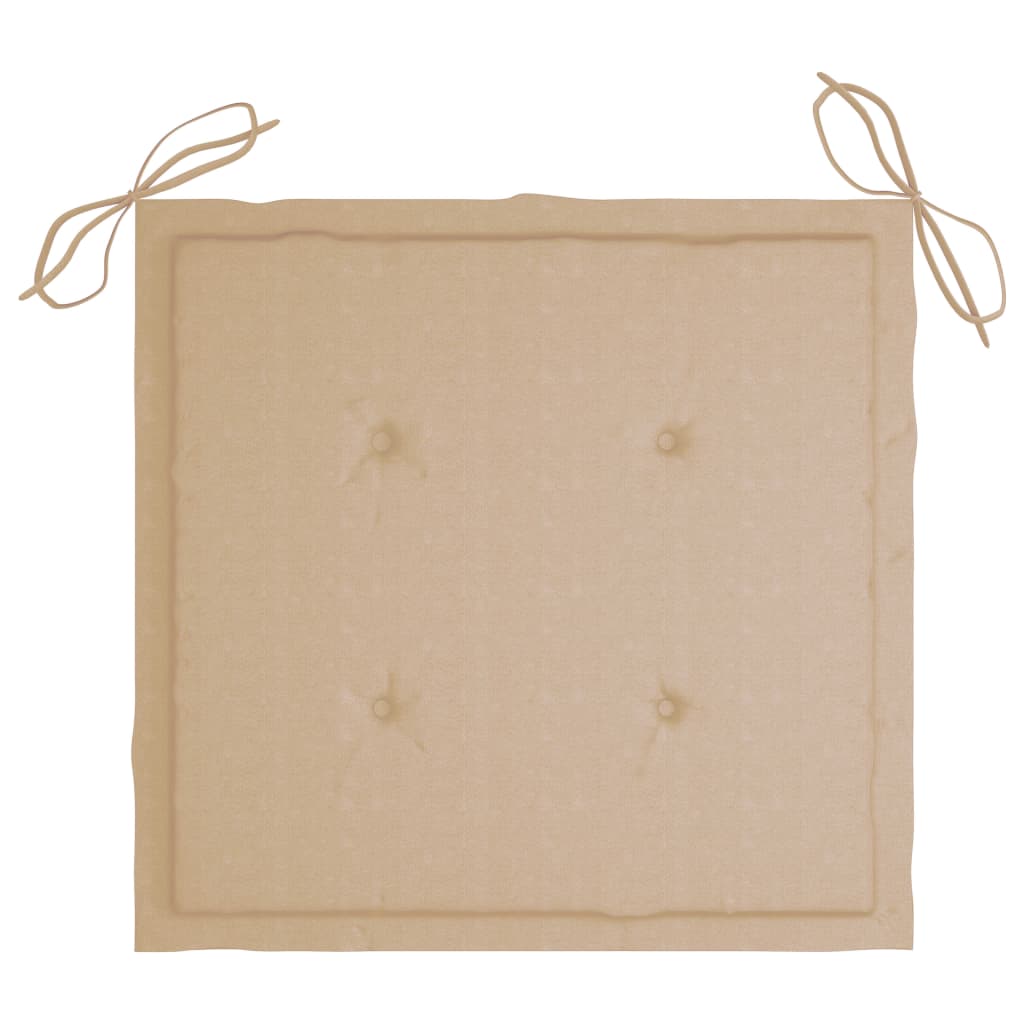 Gartenstuhl-Kissen 6 Stk. Beige 50x50x3 cm Oxford-Gewebe