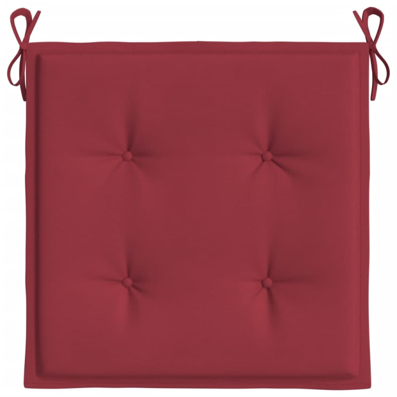Gartenstuhl-Kissen 6 Stk. Weinrot 50x50x3 cm Oxford-Gewebe