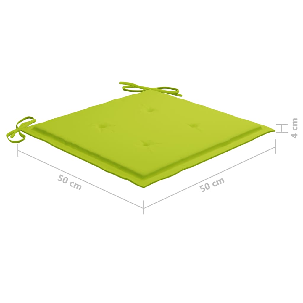 Gartenstuhl-Kissen 6 Stk. Knallgrün 50x50x3 cm Oxford-Gewebe