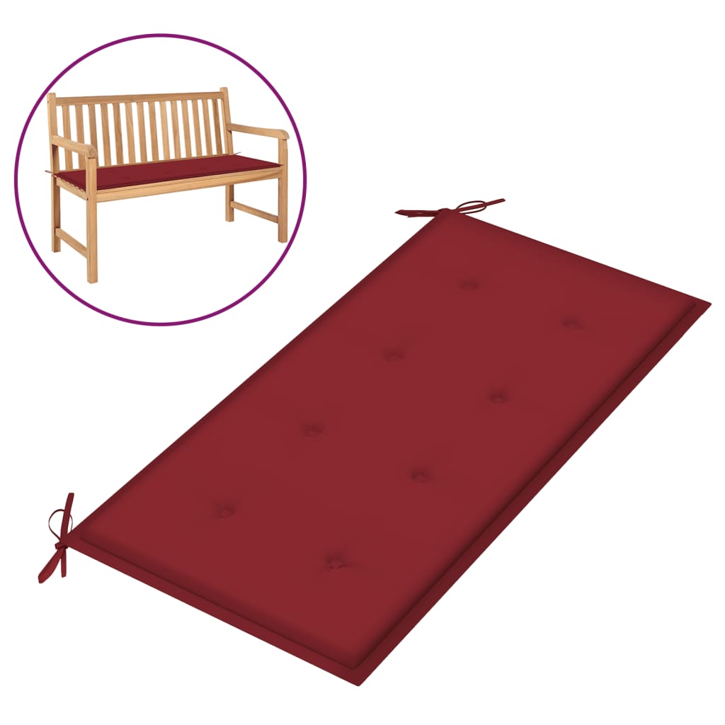 Gartenbank-Auflage Weinrot 100x50x4 cm Oxford-Gewebe