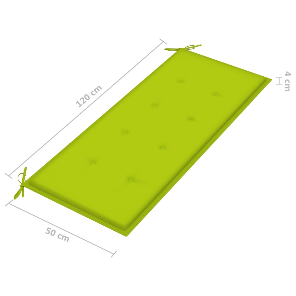 Gartenbank-Auflage Hellgrün 120x50x4 cm Oxford-Gewebe