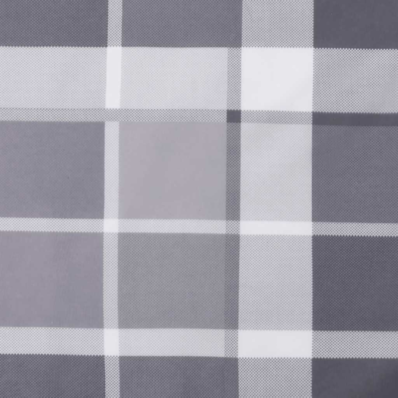 Gartenbank-Auflage Grau Karomuster 150x50x4 cm Oxford-Gewebe