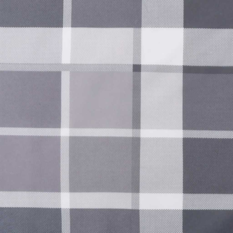Gartenbank-Auflage Grau Karomuster 180x50x4 cm Oxford-Gewebe