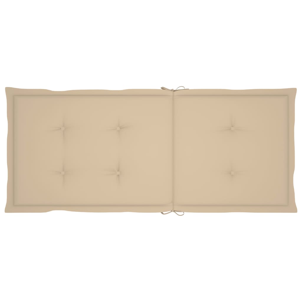 Gartenstuhlauflagen für Hochlehner 6Stk. Beige 120x50x3cm Stoff