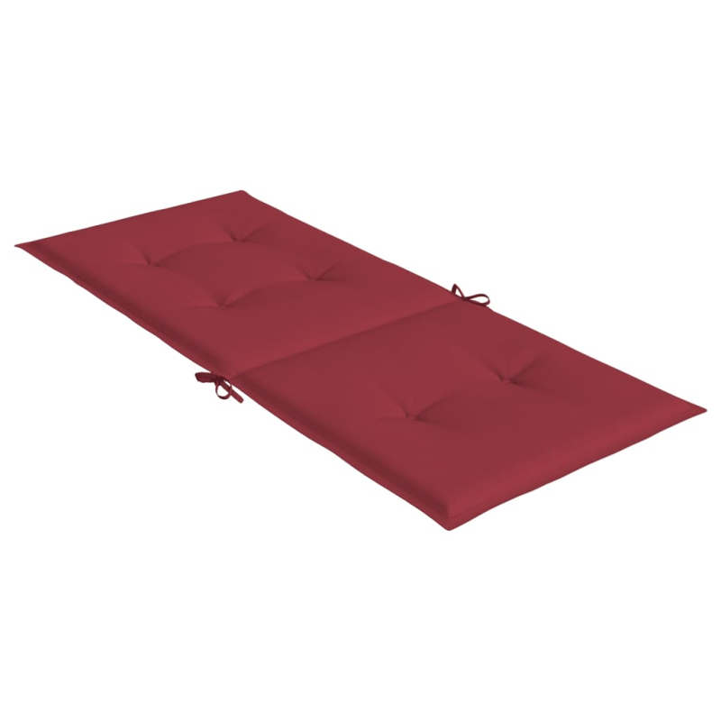 Gartenstuhlauflagen für Hochlehner 2 Stk. Weinrot 120x50x3 cm