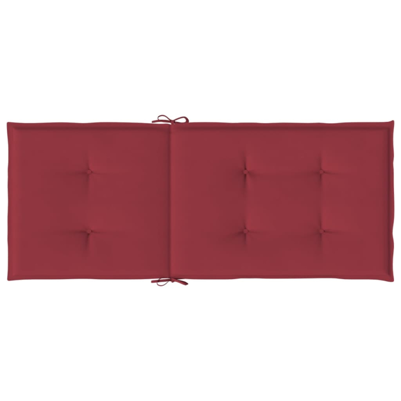 Gartenstuhlauflagen für Hochlehner 2 Stk. Weinrot 120x50x3 cm